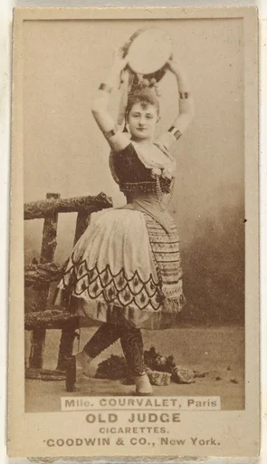 Mlle. Courvalet, Paris, from the Actors and Actresses series (N171) for Old Judge Cigarettes