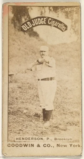 Henderson, Pitcher, Brooklyn, from the Old Judge series (N172) for Old Judge Cigarettes