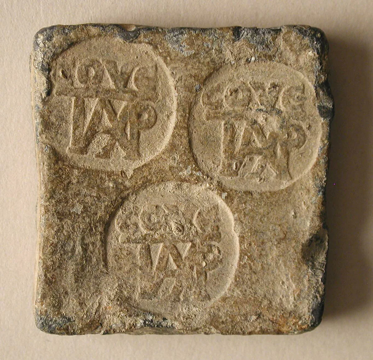 Lead Ingot with Monograms — Unknown