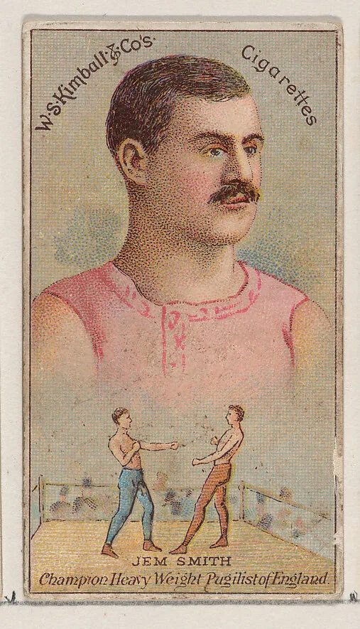 Jem Smith, Heavy Weight Pugilist of England, from the Champions of Games and Sports series (N184, Type 1) issued by W.S. Kimball & Co. — W.S. Kimball & Co.