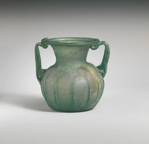 Glass jar with two handles