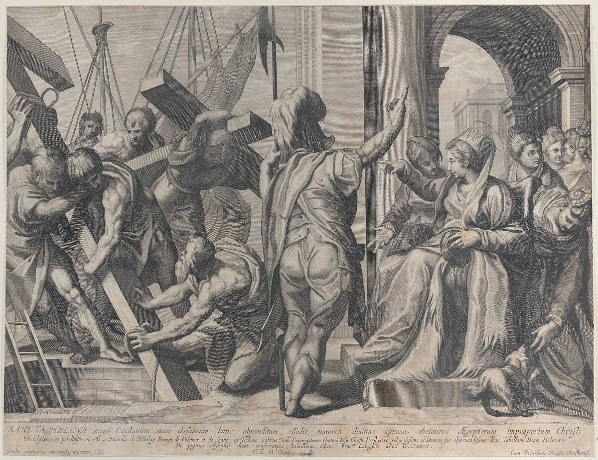 Saint Helen finding the true cross — Jerôme David|François Langlois|Paolo Farinati