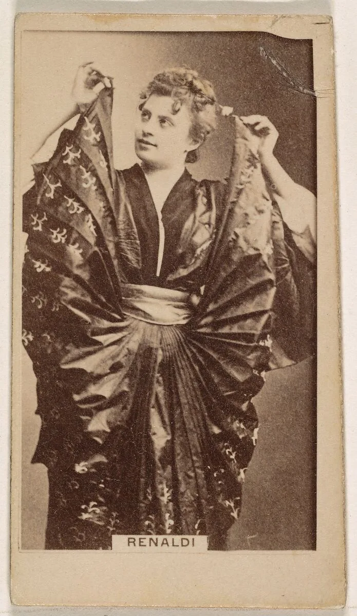 Miss Renaldi, from the Actresses series (N245) issued by Kinney Brothers to promote Sweet Caporal Cigarettes — Kinney Brothers Tobacco Company