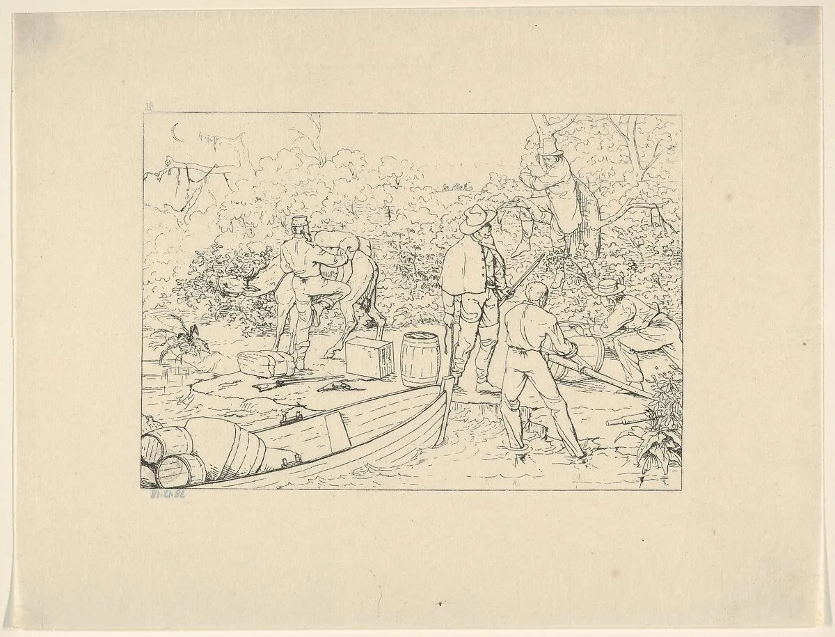 Smuggling of Medicines into the South (from Confederate War Etchings) — Adalbert John Volck