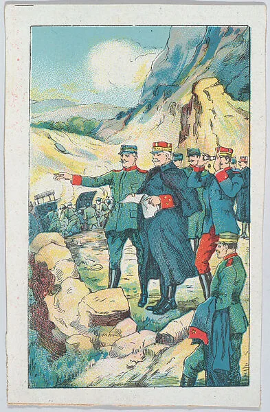 View of General Joffre at the Italian front, from 'Europe During the War' — Marshal Joseph Joffre|Marshal Luigi Cadorna|Anonymous, 20th century