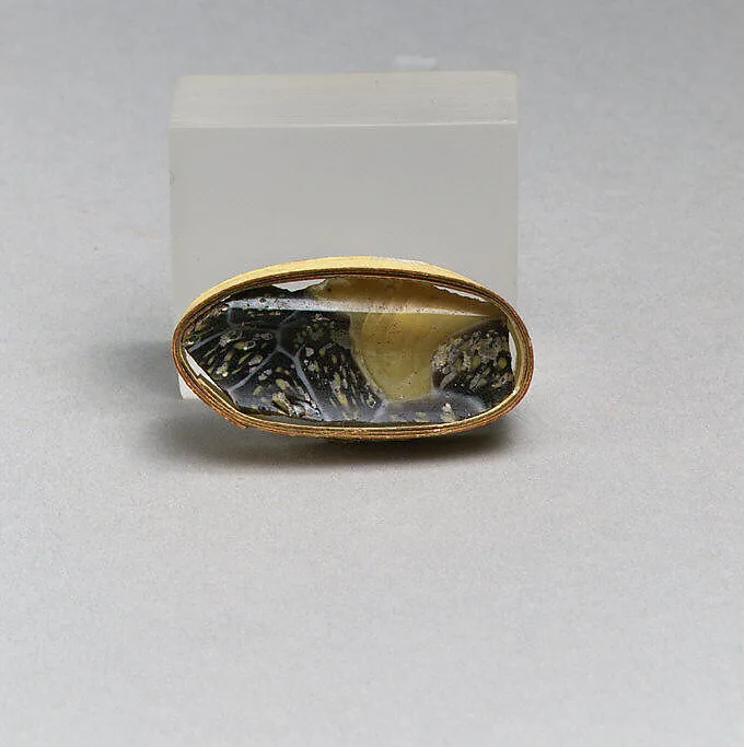 Glass mosaic carinated bowl fragment — Unknown