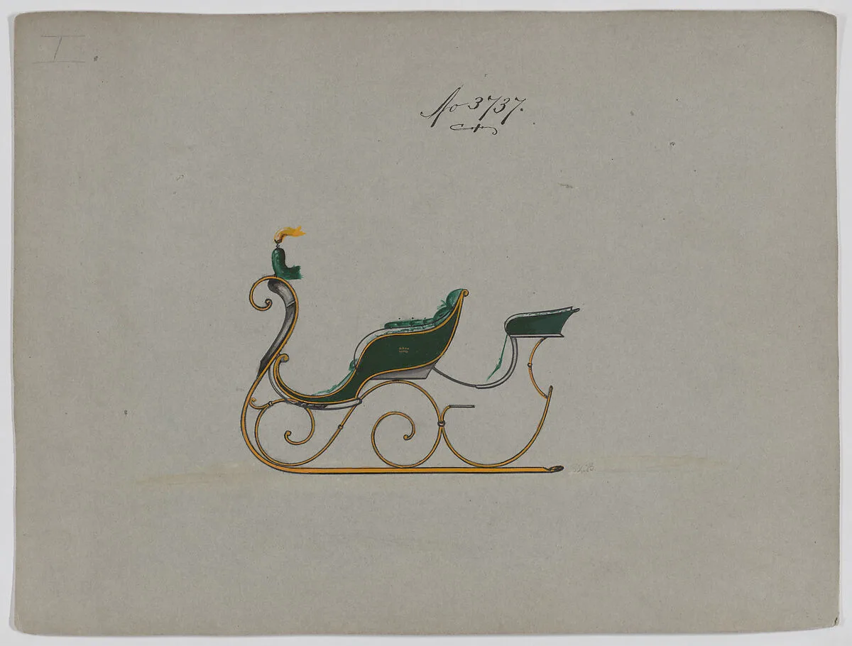 Design for Rumble Sleigh, no. 3737 — Brewster & Co.