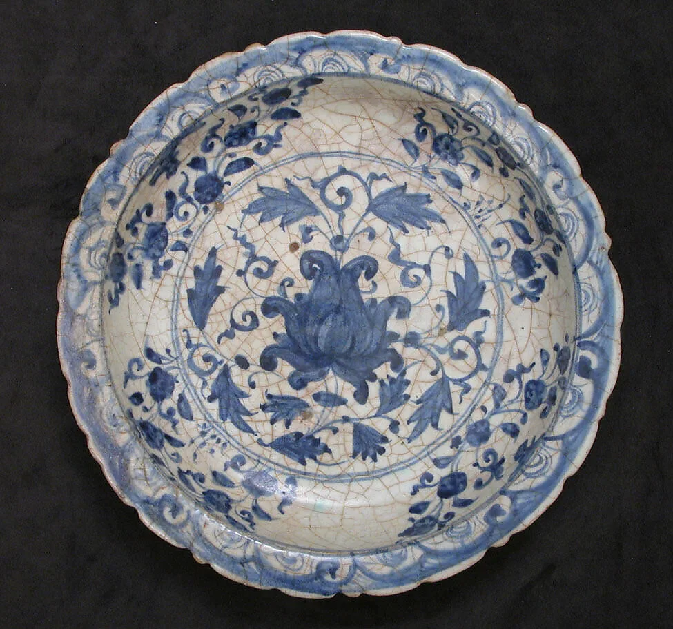 Dish with a Lotus Design — Unknown