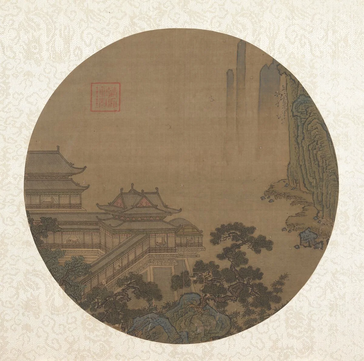 明/清 佚名 仙山樓閣圖 團扇頁|Palace — Unidentified artist
