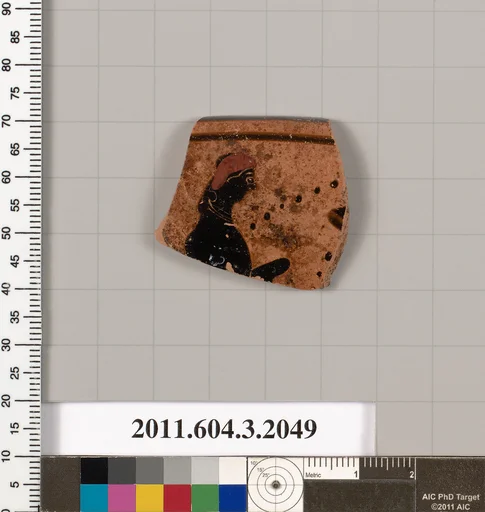 Terracotta rim fragment of a kylix (drinking cup)