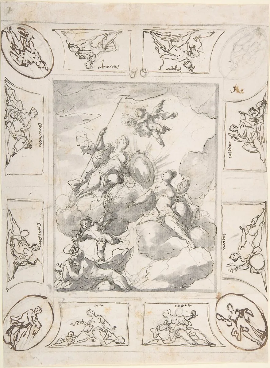 The Triumph of Courage and Wisdom — Johann Michael Rottmayr