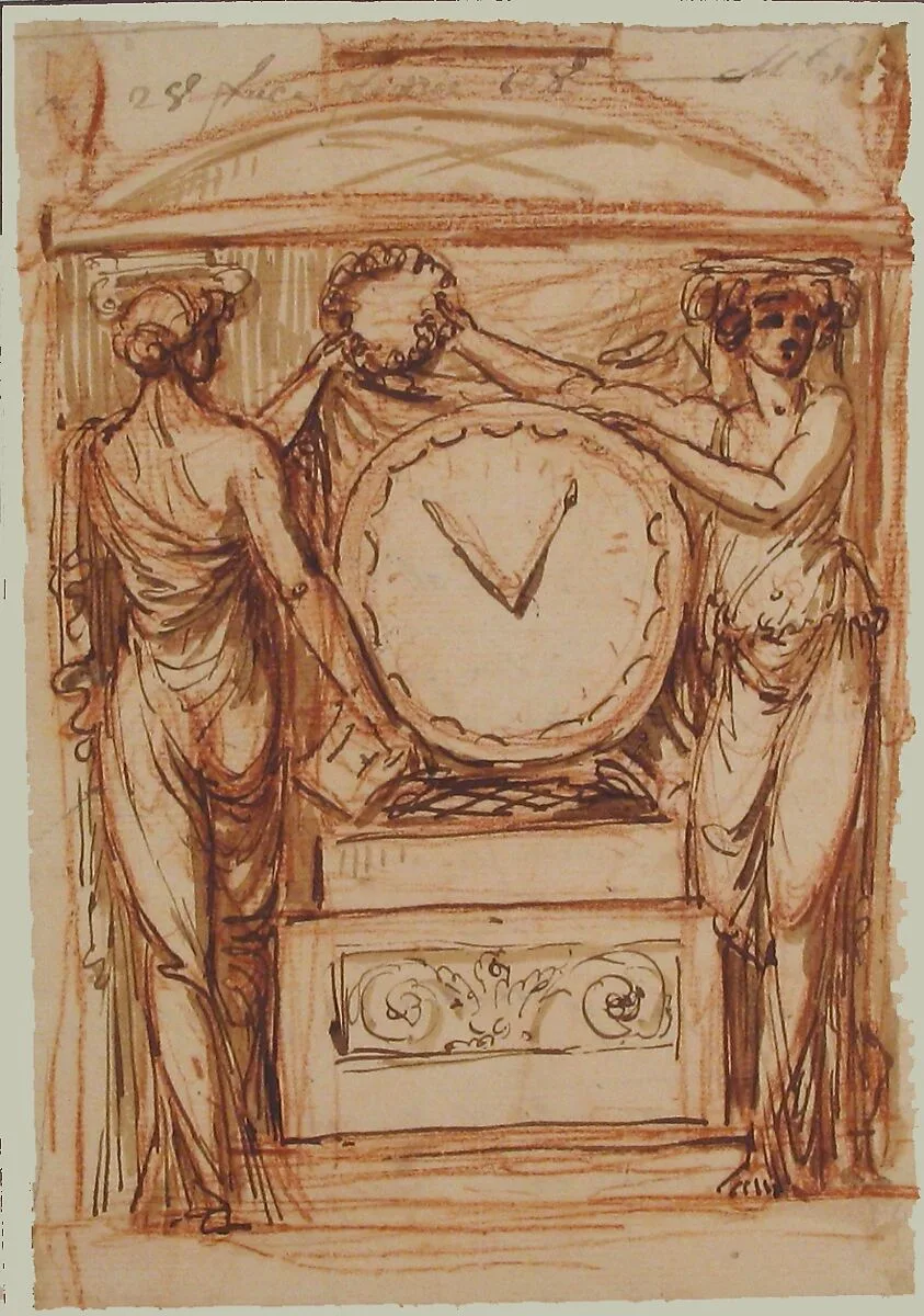 Design for a Clock — Anonymous, French, 18th century
