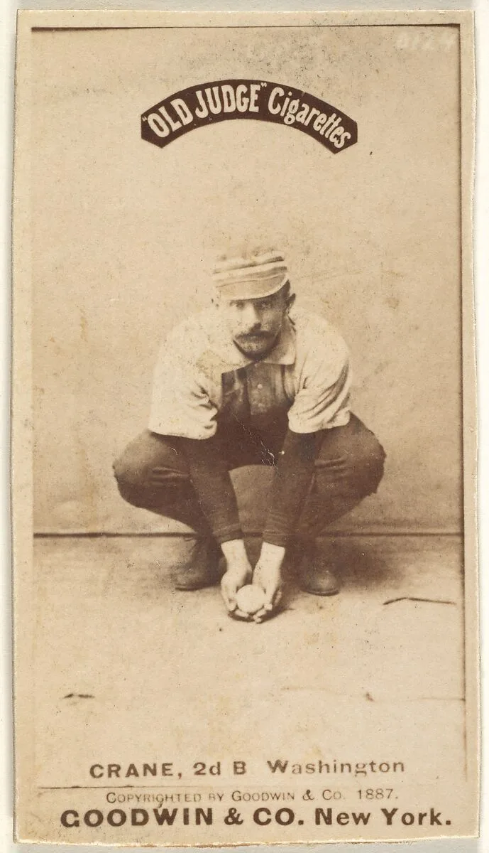 Samuel "Sam" Newhall Crane, 2nd Base, Washington Nationals, from the Old Judge series (N172) for Old Judge Cigarettes — Goodwin & Company