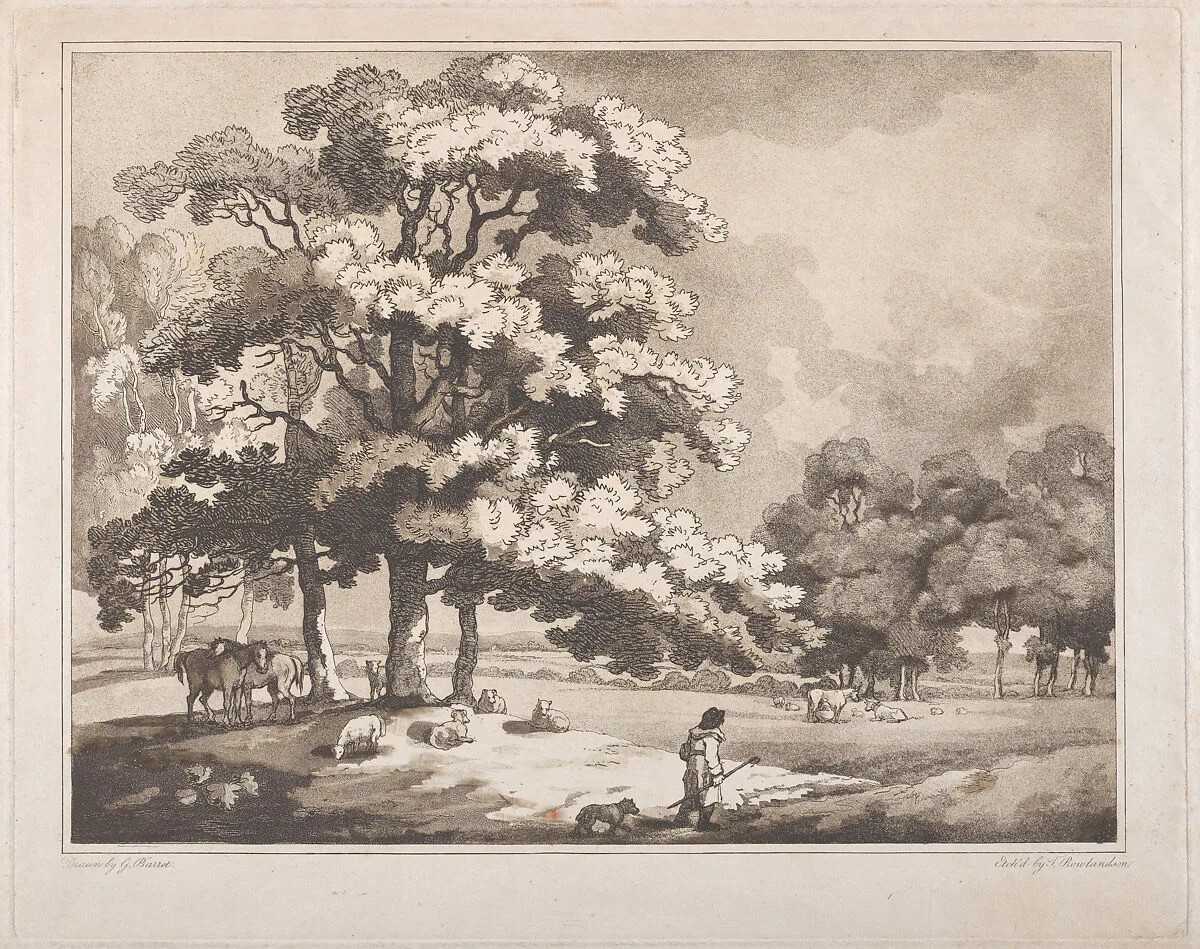 A Park Landscape — George Barret, the elder|Thomas Rowlandson