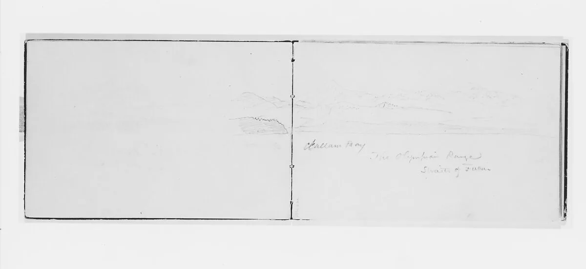 Mountains by Clallam Bay (from Sketchbook X) — William Trost Richards