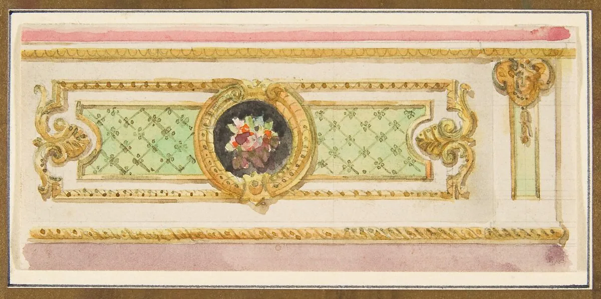 Design for a Decorative Wall Panel — Anonymous, French, 19th century