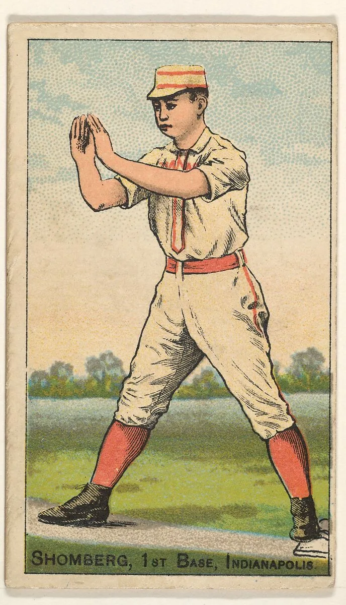 Shomberg, 1st Base, Indianapolis, from the Gold Coin series (N284) for Gold Coin Chewing Tobacco — D. Buchner & Co., New York