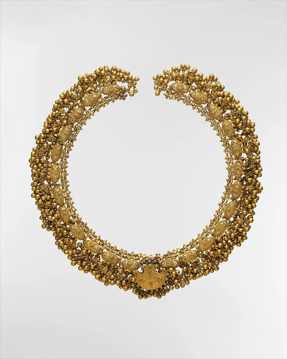 Necklace with Filigree and Beads — Unknown