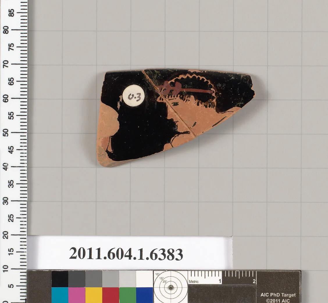 Terracotta rim fragment of a kylix (drinking cup) — Unknown