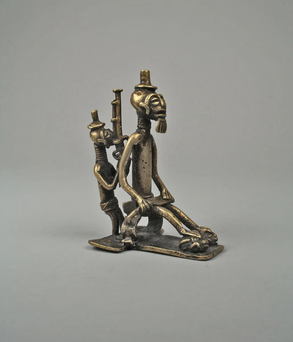 Gold Weight: Chief with Attendant — Unknown