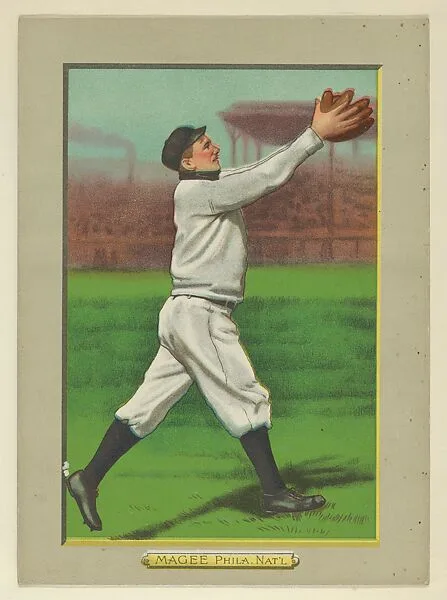 Sherry Magee, Left Fielder, Philadelphia Phillies (National League), from Turkey Red Cabinets (T3) — American Tobacco Company