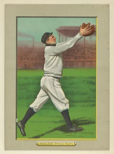 Sherry Magee, Left Fielder, Philadelphia Phillies (National League), from Turkey Red Cabinets (T3)