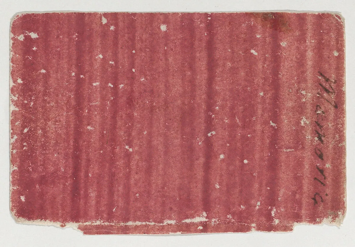 Red paste paper with striping — Anonymous