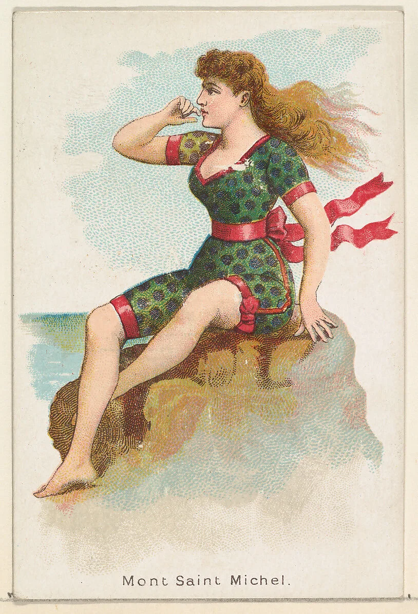 Mont Saint Michel, from the Beautiful Bathers series (N192) issued by Wm. S. Kimball & Co. — Julius Bien|William S. Kimball & Company
