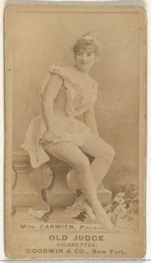 Mlle. Carmen, Paris, from the Actors and Actresses series (N171) for Old Judge Cigarettes