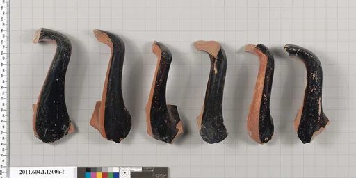 Terracotta fragments of kylikes (drinking cups)