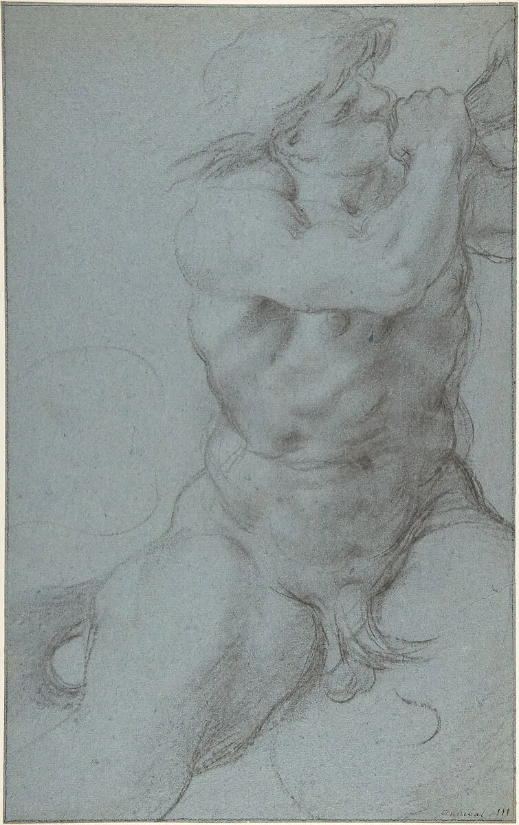 Triton Sounding a Conch Shell — Annibale Carracci