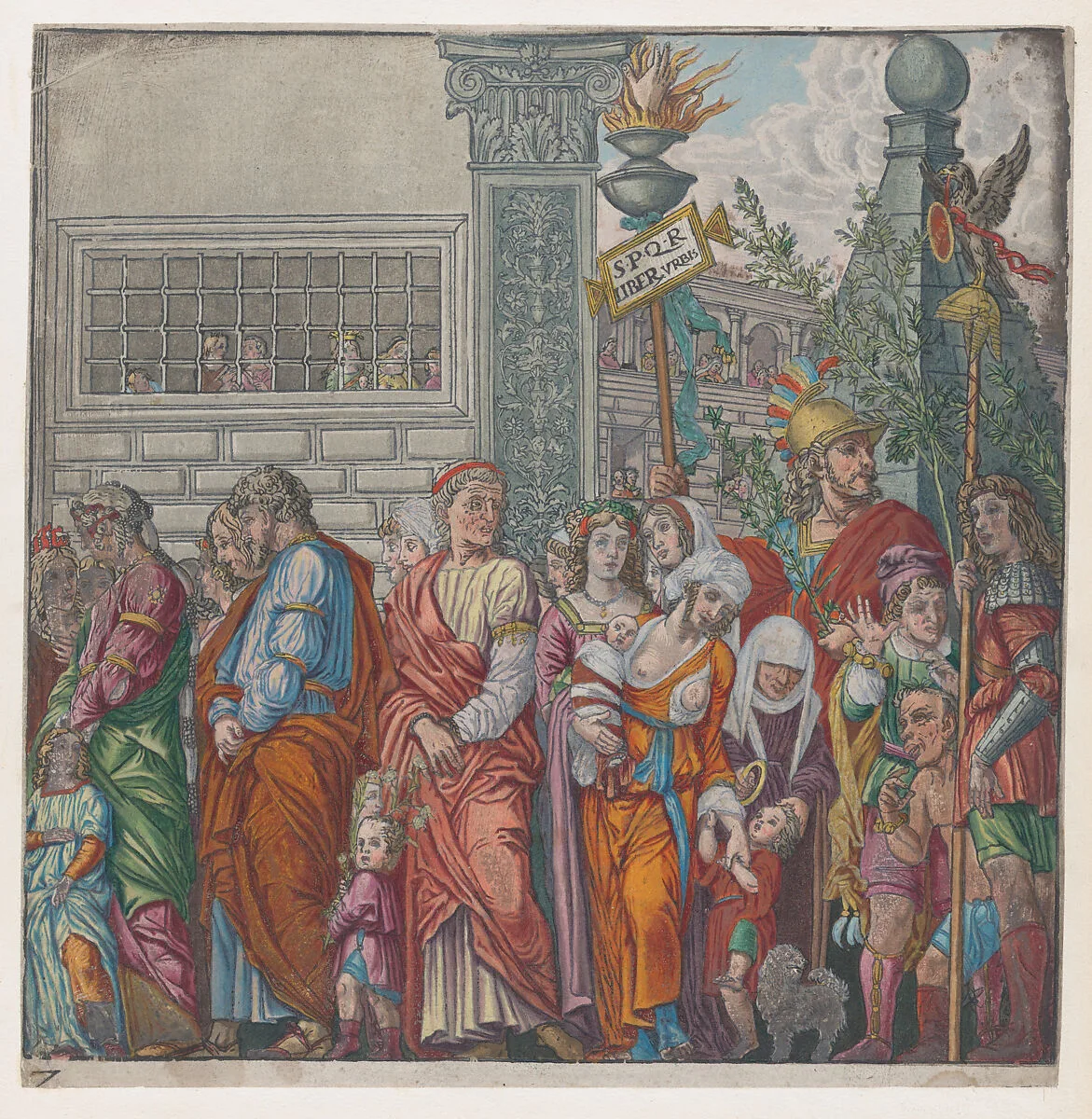 Sheet 7: Procession, from "The Triumph of Julius Caesar" — Andrea Andreani|Andrea Mantegna|Bernardo Malpizzi