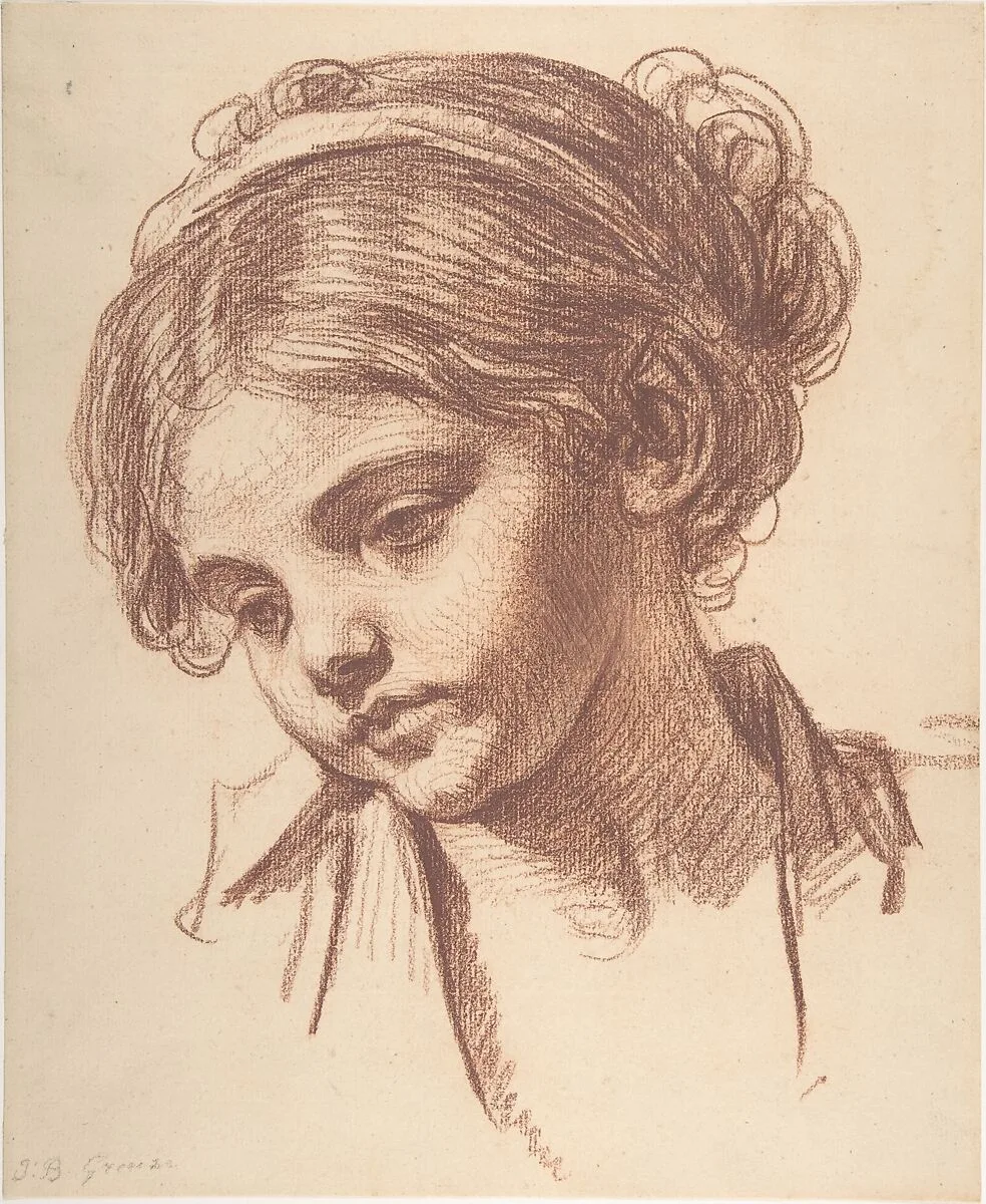 Child's Head — Jean-Baptiste Greuze|Anonymous, 19th century