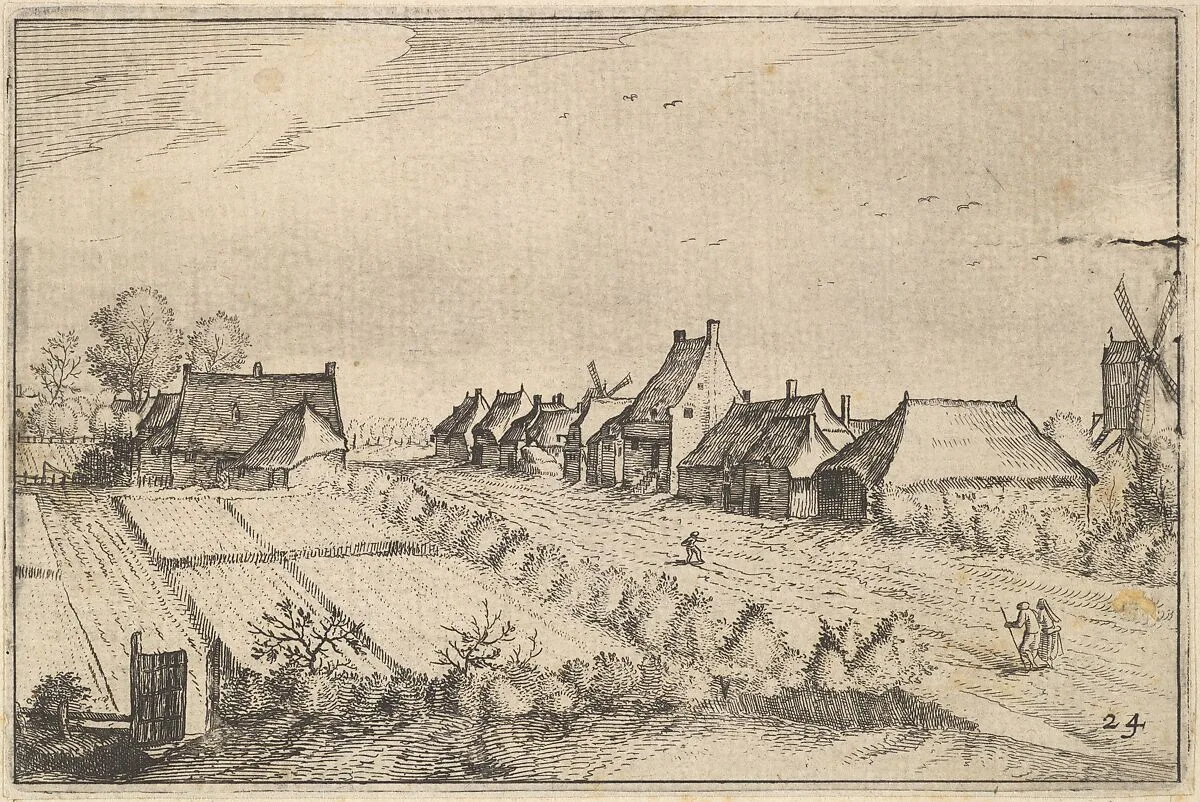 Fields and a Road, plate 8 from "Regiunculae et Villae Aliquot Ducatus Brabantiae" — Claes Jansz. Visscher|Claes Jansz. Visscher|The Master of the Small Landscapes