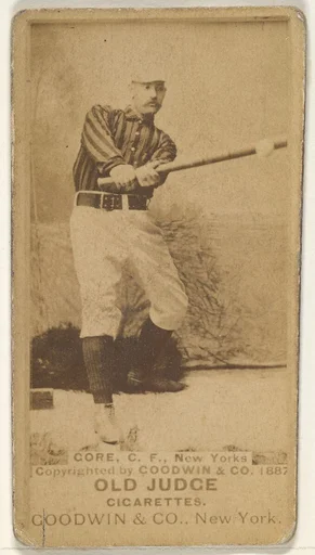 George F. "Piano Legs" Gore, Center Field, New York, from the Old Judge series (N172) for Old Judge Cigarettes