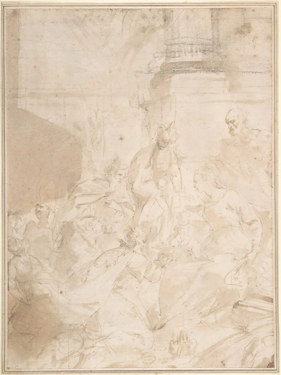 Adoration of the Kings — Anonymous, Italian, Roman-Bolognese, 17th century
