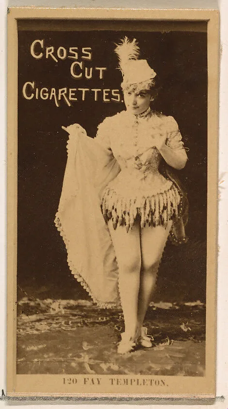 Card Number 120, Fay Templeton, from the Actors and Actresses series (N145-2) issued by Duke Sons & Co. to promote Cross Cut Cigarettes — W. Duke, Sons & Co.