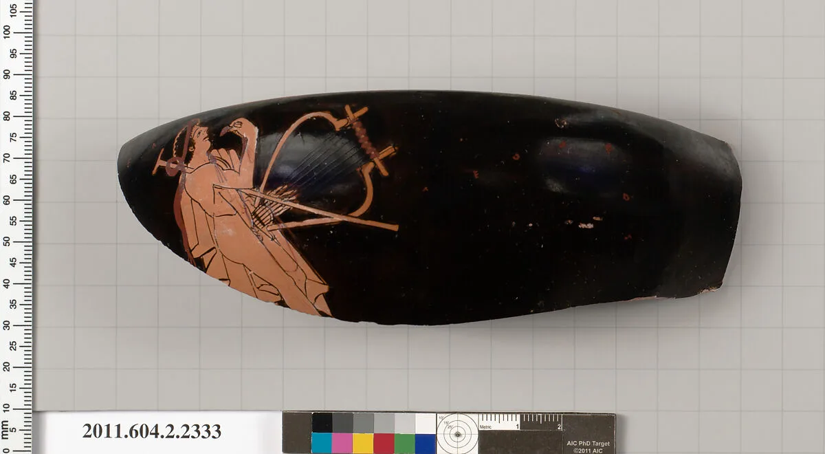 Terracotta fragment of a skyphos (deep drinking cup) — Unknown