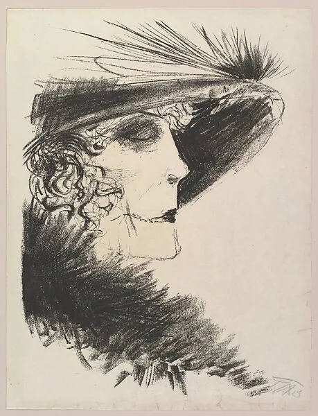 Women with a tuft of Heron feathers (Dame mit Reiher) — Otto Dix