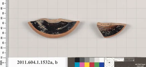 Terracotta fragments of kylikes (drinking cups)