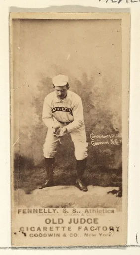 Fennelly, Shortstop, Philadelphia Athletics, from the Old Judge series (N172) for Old Judge Cigarettes