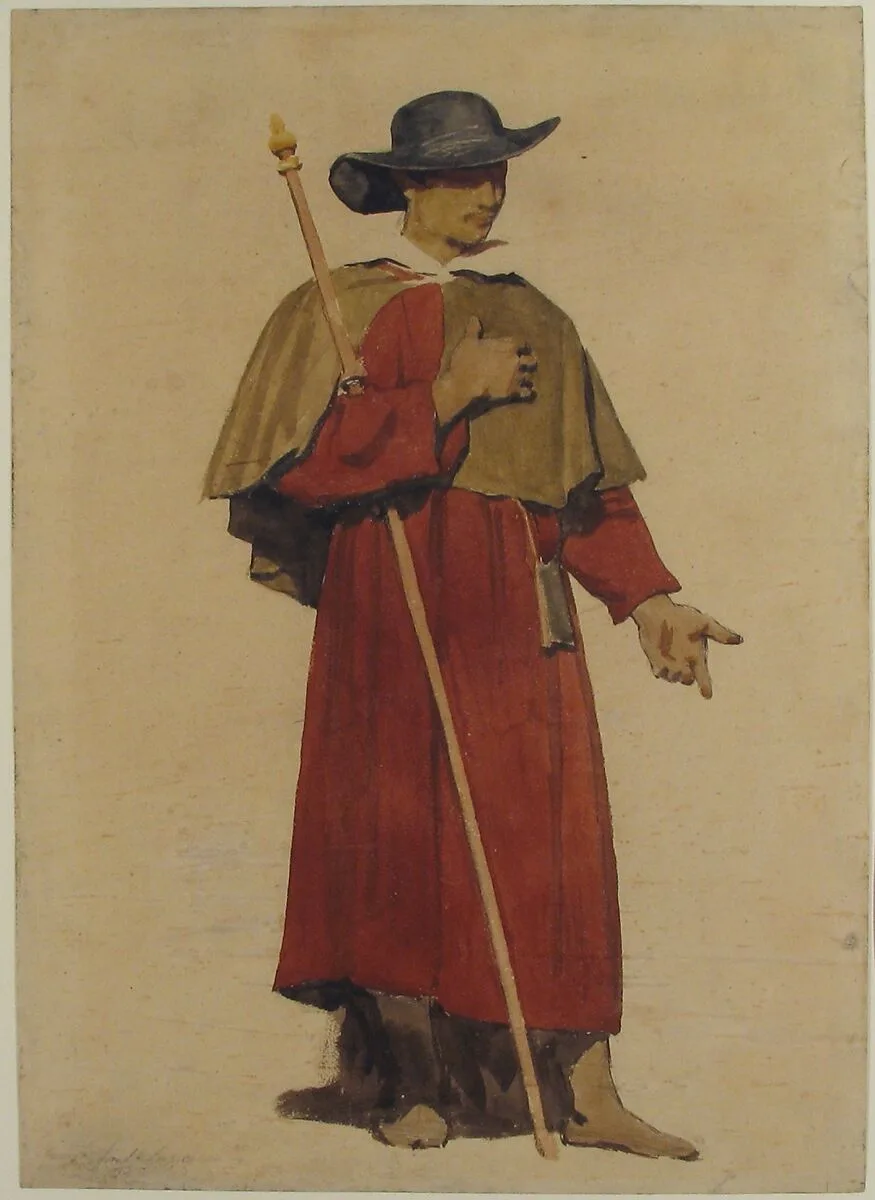 An Italian Pilgrim — Dominique-Ferréol-Louis Papety
