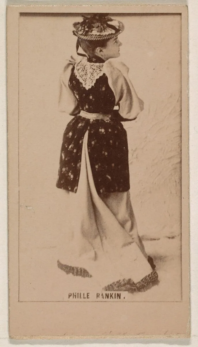 Phille Rankin, from the Actresses series (N245) issued by Kinney Brothers to promote Sweet Caporal Cigarettes — Kinney Brothers Tobacco Company