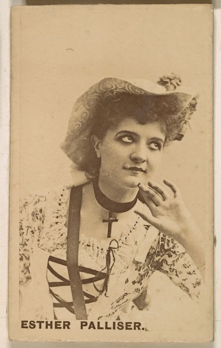 Esther Palliser, from the Actresses series (N246), Type 1, issued by Kinney Brothers to promote Sporting Extra Cigarettes — Kinney Brothers Tobacco Company
