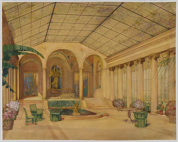 Design for garden room — Louis C. Tiffany|Tiffany Studios