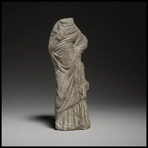 Terracotta statuette of a woman
