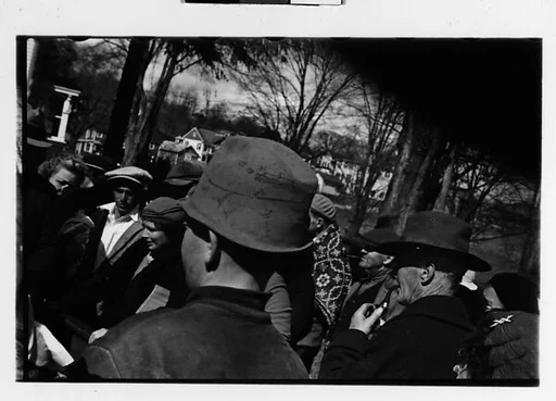 [Three 35mm Film Frames: Outdoor Country Auction]