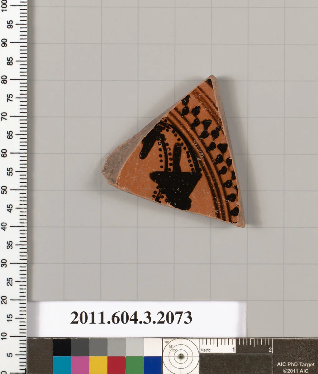 Terracotta fragment of a kylix (drinking cup) — Unknown