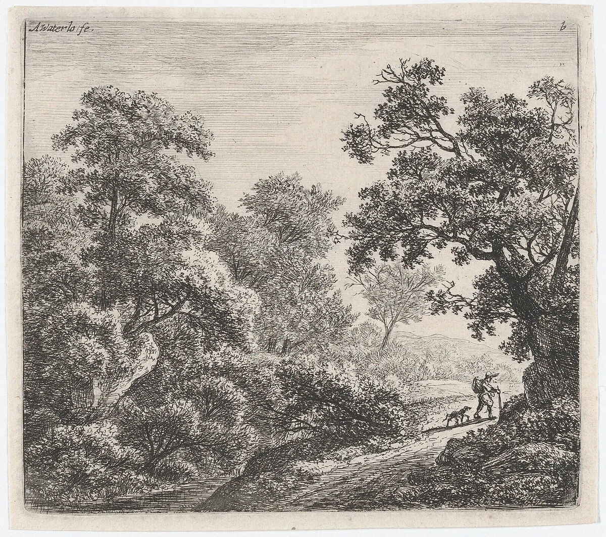 A Traveller and His Dog (Le Voyageur et son Chien) — Anthonie Waterloo