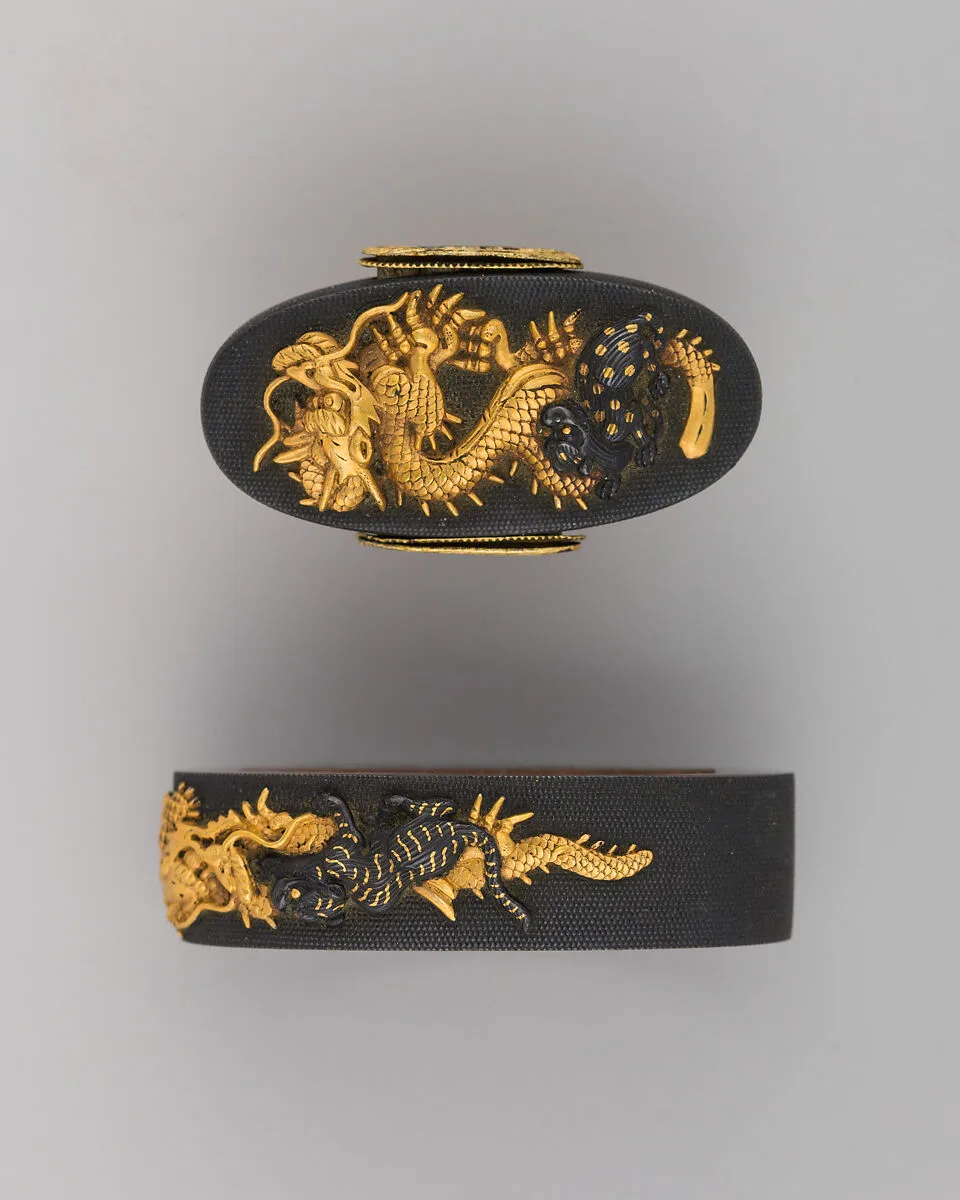 Sword-Hilt Collar and Pommel (Fuchigashira) — Unknown